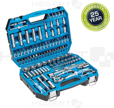 Set bitova i nasadnih nastavaka s račnom (112 kom), 1/4" + 1/2" + CrV